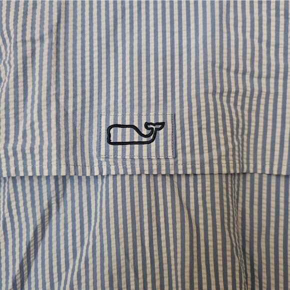 SOLD!!! VINEYARD VINES PERFORMANCE Seersucker Harbor Shirt Dress - Size 16 - Picture 9 of 10